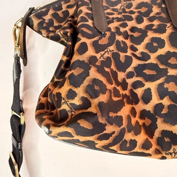 Jimmy Choo Black and Brown Leopard Shoulder Bag - Picture 10 of 14